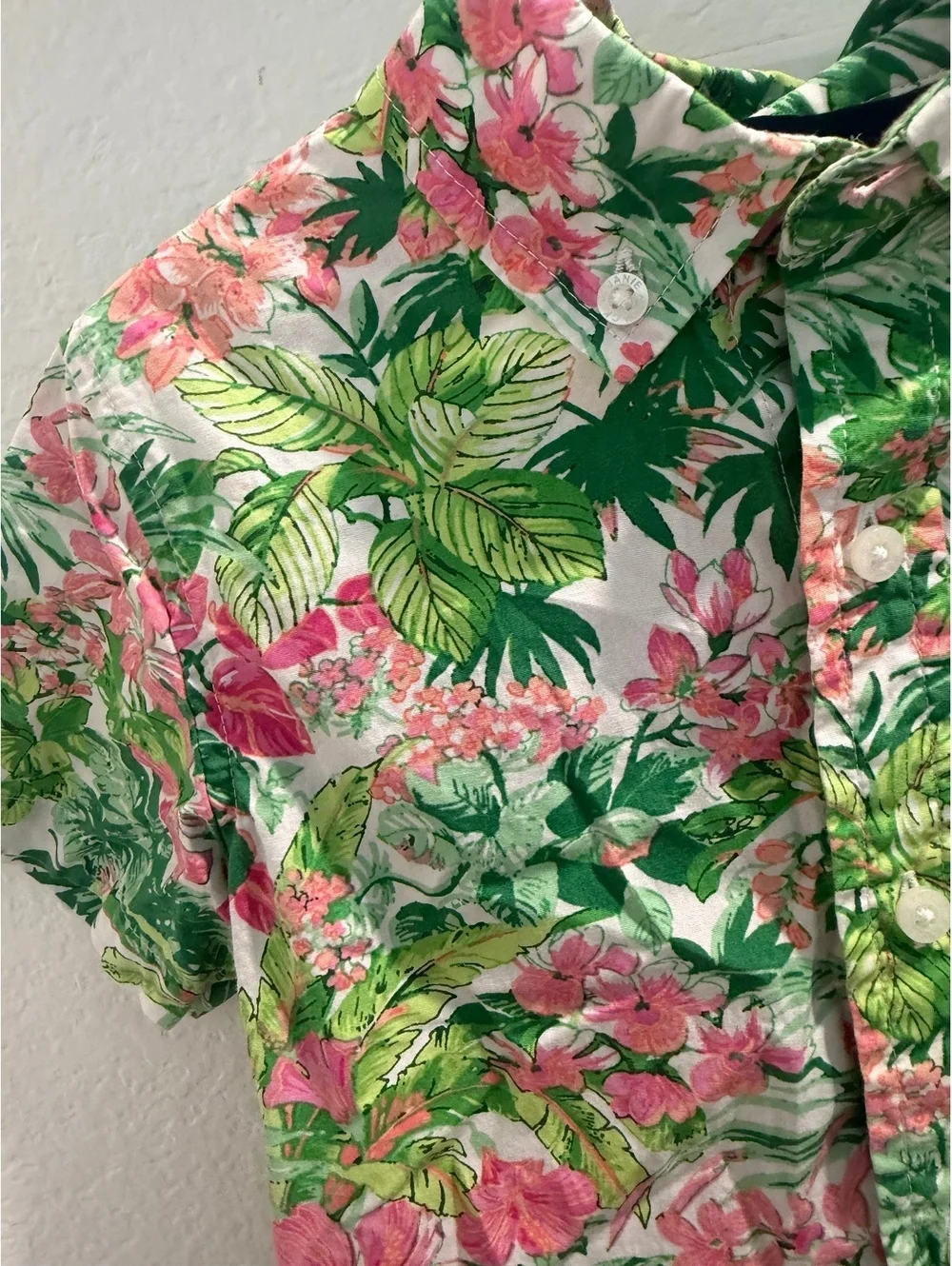 Janie and Jack Boys Beach printed button down